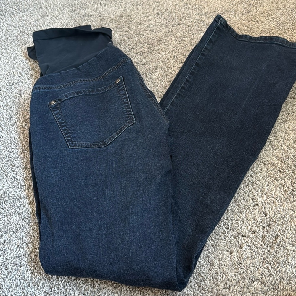Indigo Blue Flared Maternity Jeans